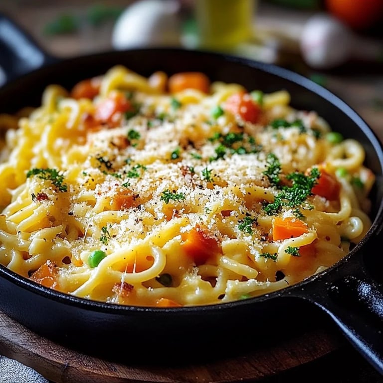 Spätzleauflauf mit Gemüse