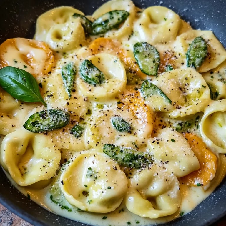 Cremige Gemüse-Tortellini Pfanne