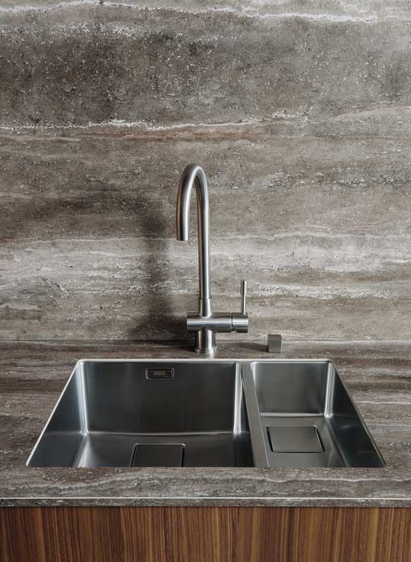 worktops ceramic travertine high gloss effect