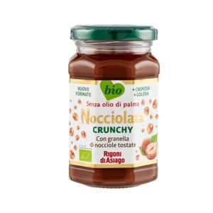 RIGONI BIO COCOA AND HAZELNUT SPREADABLE CRUNCHY CREAM 250g