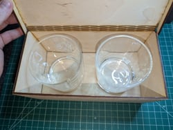 Box for whiskey glass set - Open box with glasses inside