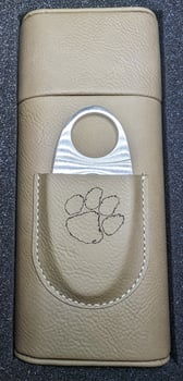 Cigar case made of faux Leather