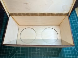Box for whiskey glass set - Open box without glasses inside