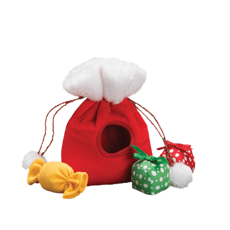Hide 'N Seek Santa Sack with Presents - pawTree