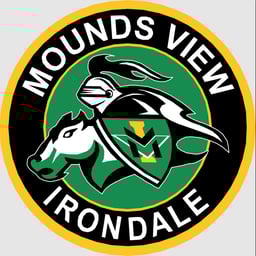 team Mounds View/Irondale Green logo