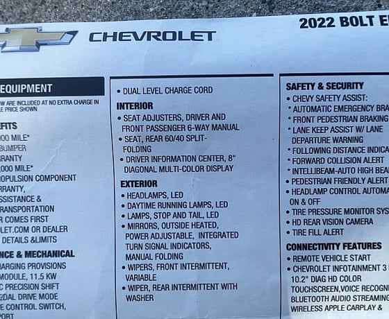 2022 Chevrolet Bolt EUV