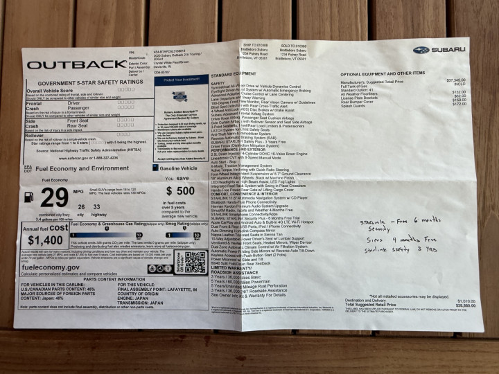 Subaru Outback 03814
