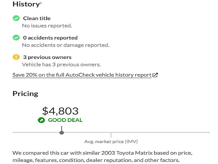 2003 Toyota Matrix