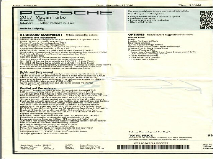 Porsche 16201