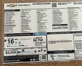 2015 CHEVROLET Corvette