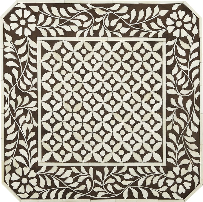 Florence Bone Inlay Side Table - Thumbnail 2