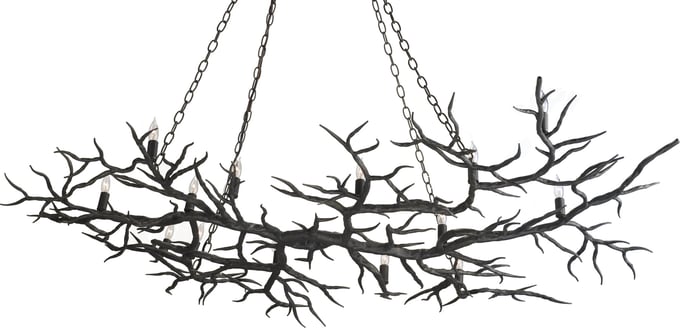 Currey and Company Rainforest Chandelier - Thumbnail 4