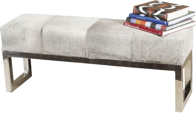 Interlude Home Moro Hide Bench - Thumbnail 2