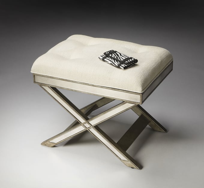 Marlo Mirrored Vanity Stool