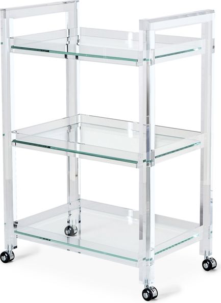 Ava Acrylic Bar Cart - Thumbnail 2