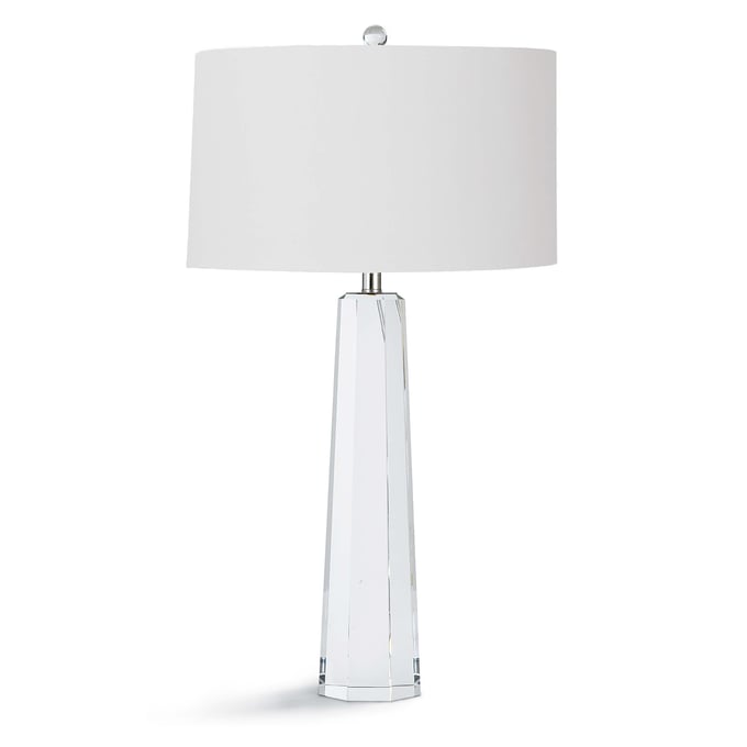 Tapered Hex Crystal Table Lamp