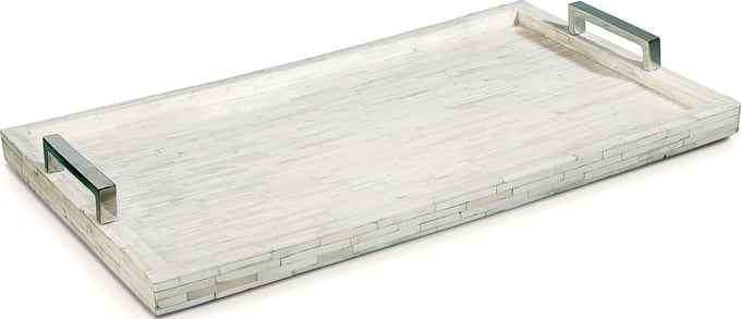 White Bone and Nickel Tray