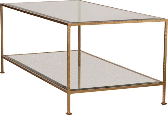 Worlds Away Taylor Hammered Coffee Table - Thumbnail 2