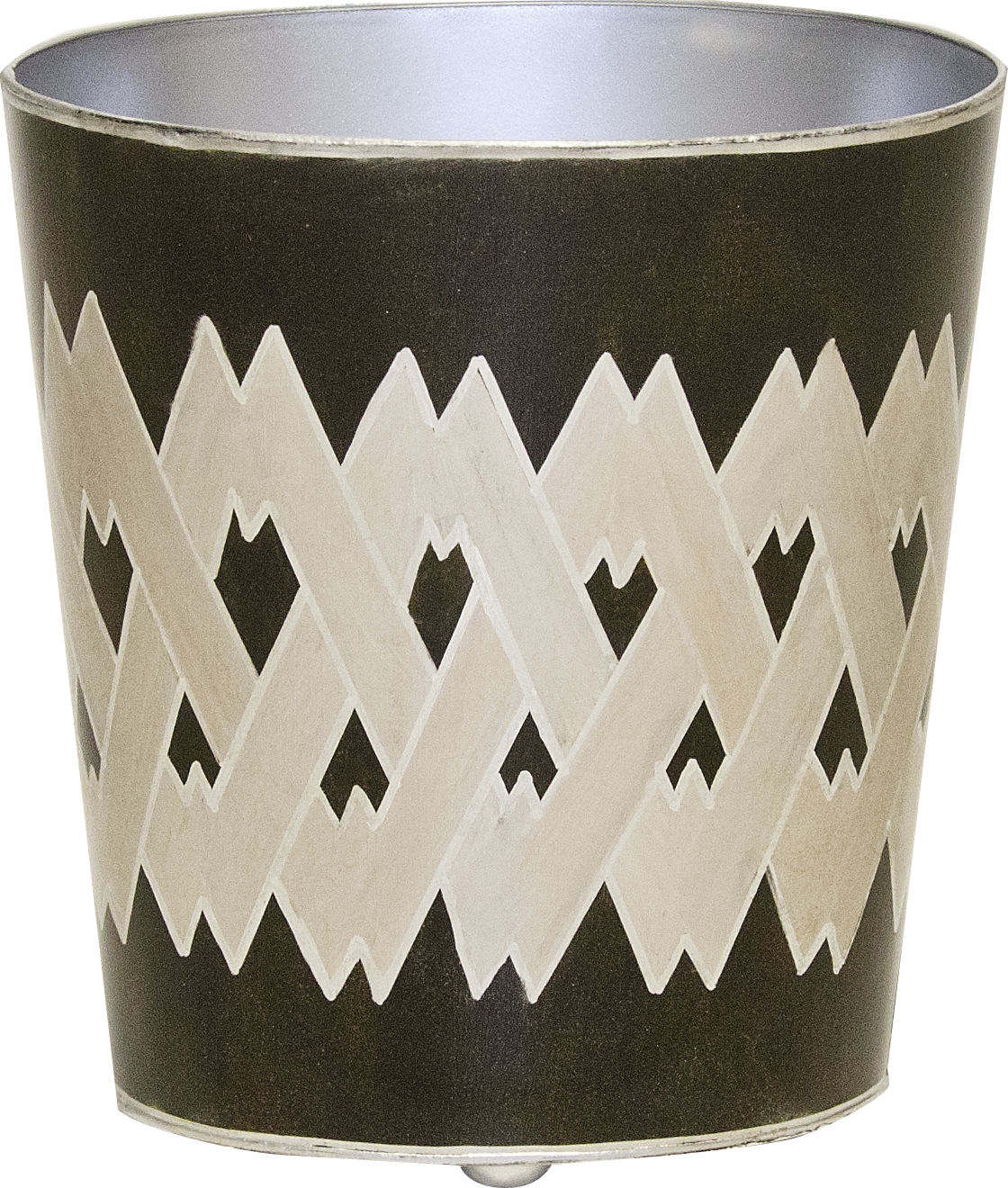 Argyle Oval Wastebasket