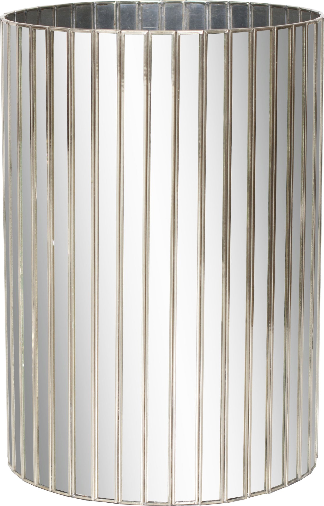 Facet Mirror Wastebasket