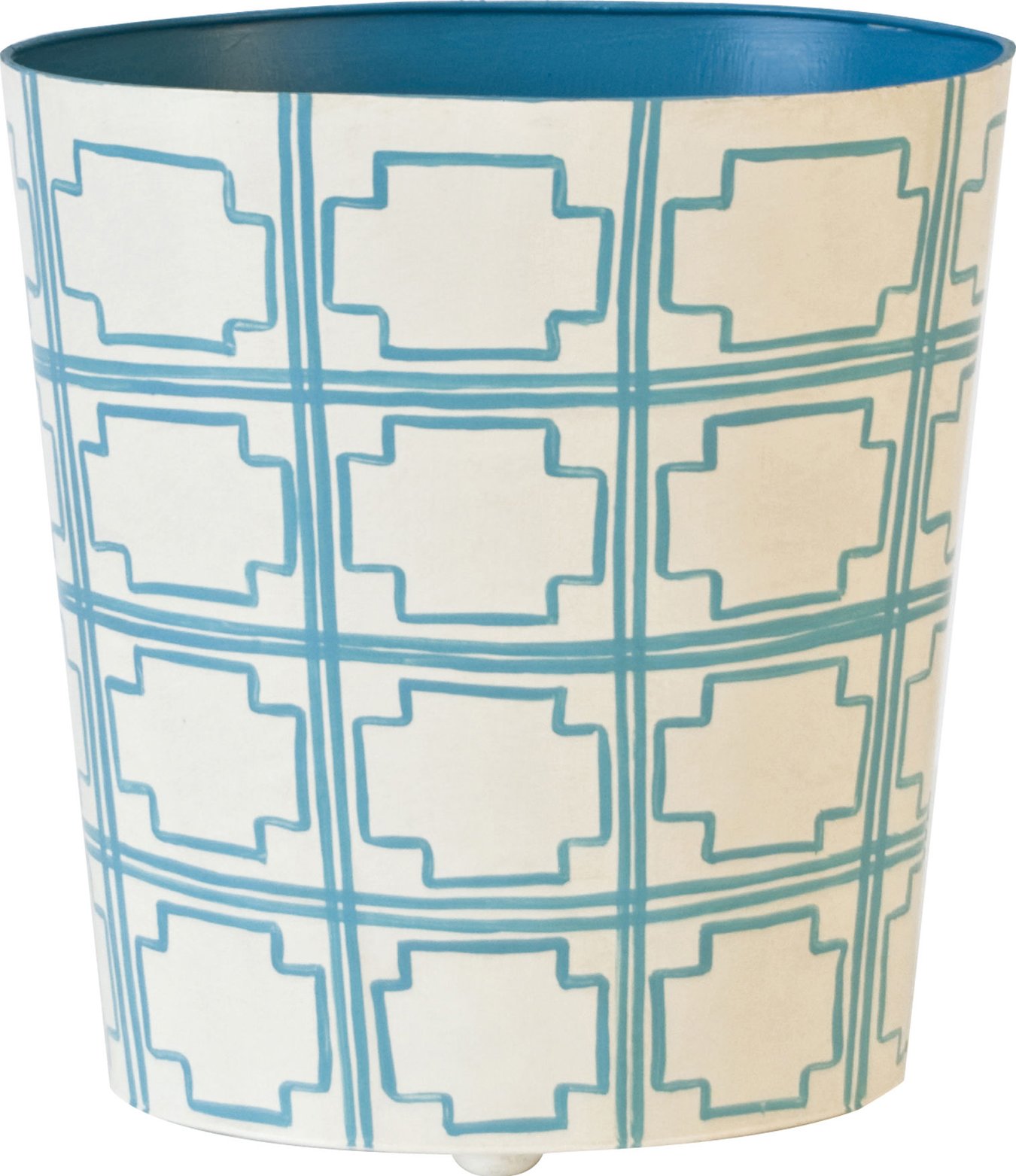 Worlds Away Square Wave Top Wastebasket - Thumbnail 3