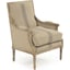 Khaki Linen with Blue Stripe