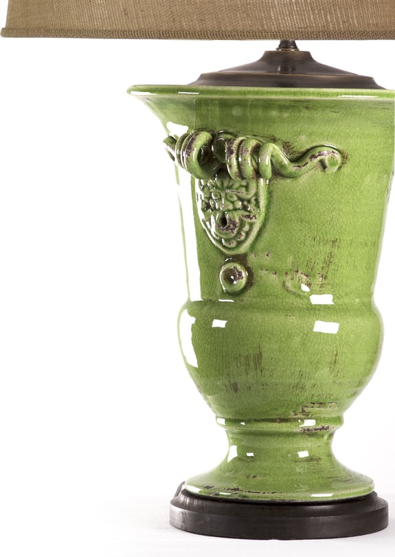 Green Pottery Lamp