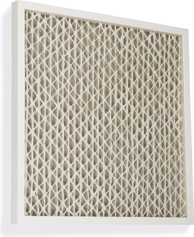 White Abstract Paper Framed Art