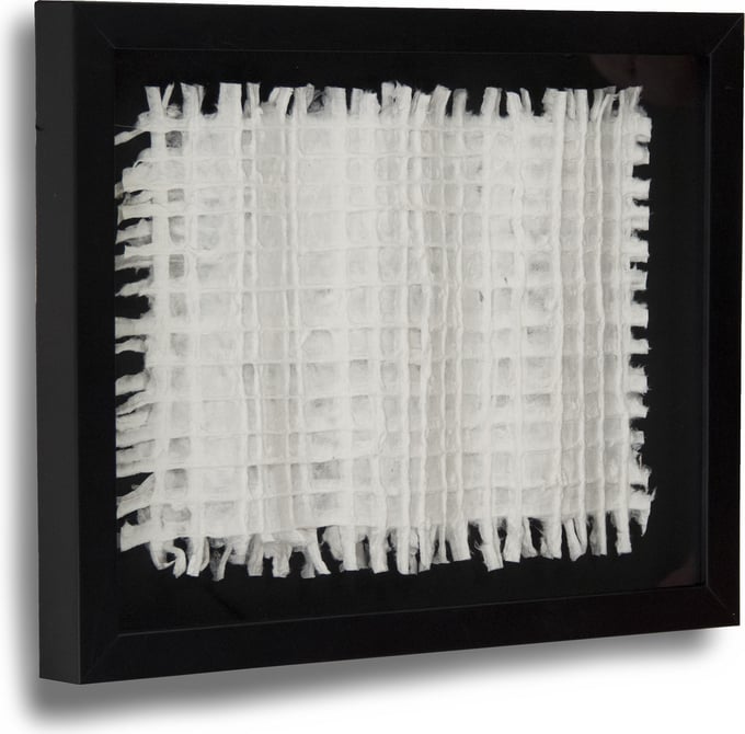White Abstract Paper Framed Art - Thumbnail 4