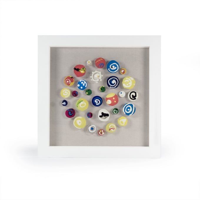 Abstract Framed Shell Art