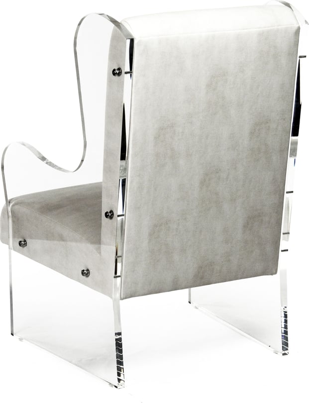 Zentique Acrylic Wingback Chair - Thumbnail 2