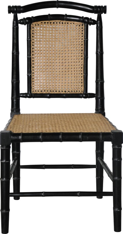 Noir Colonial Bamboo Side Chair