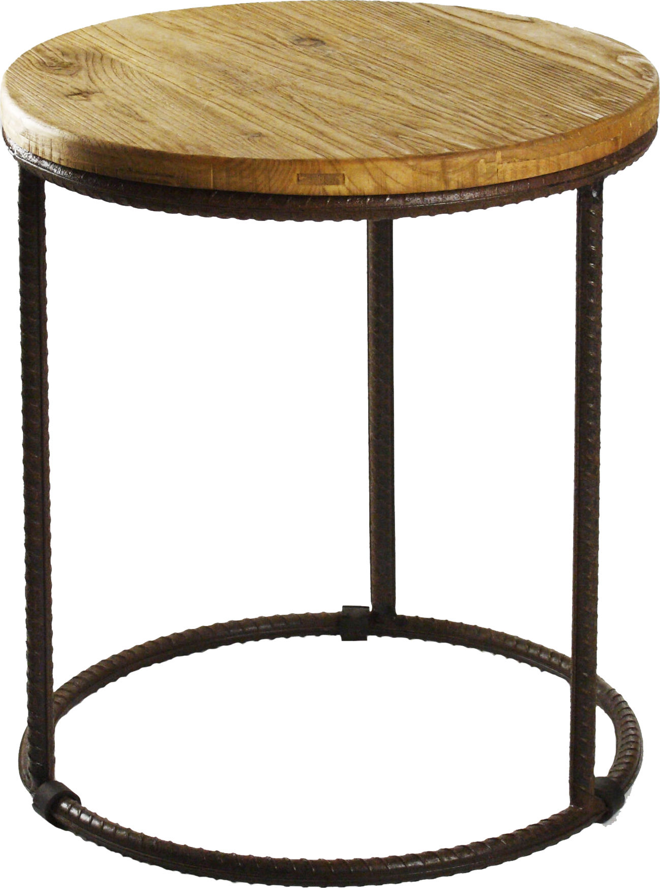 Rustique Round End Table