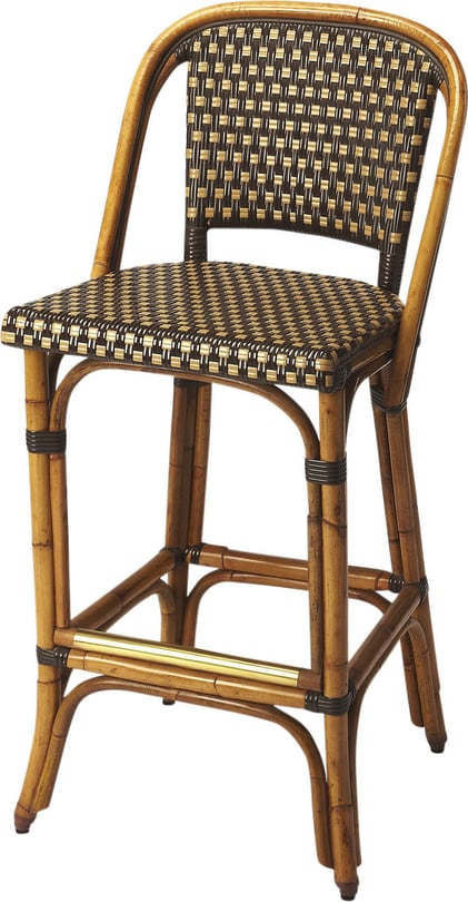 Lila Rattan Barstool - Thumbnail 2