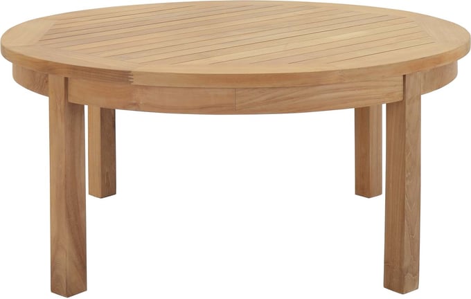 Andover Teak Round Coffee Table - Thumbnail 5