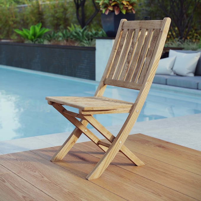 Andover Teak Folding Chair - Thumbnail 3