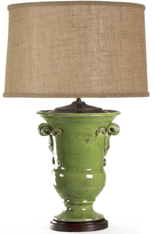 Green Pottery Lamp - Thumbnail 3