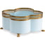Light Blue, Antique Gold
