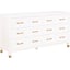 Matte White, Brushed Brass