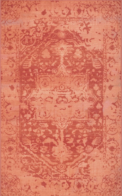 nuLOOM Kiyoko Vintage Floral Pink 4' x 6' Area Rug