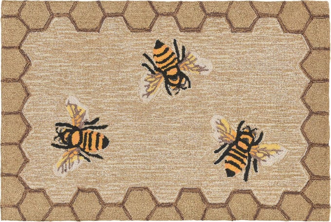 Trans Ocean by Liora Manne Honeycomb Bee Rug | PlushRugs