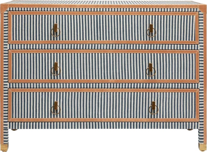 blue and white striped dresser Blue and White Striped Dresser #04 main image 1