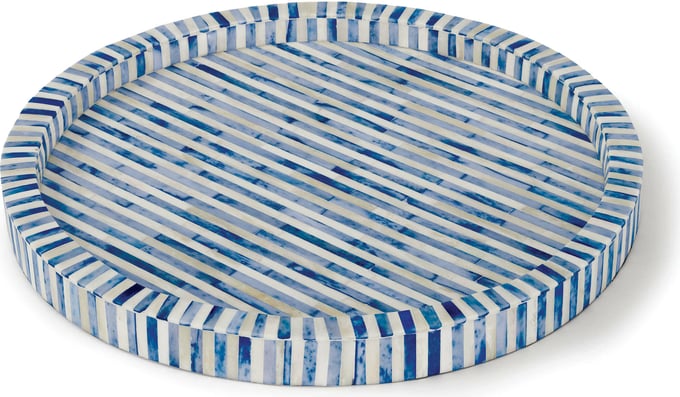 Bone and Indigo Tray Round - Thumbnail 3