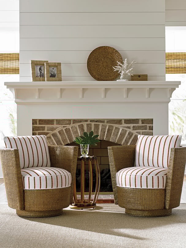 Tommy Bahama Home Twin Palms Tarpon Cay Swivel Chair