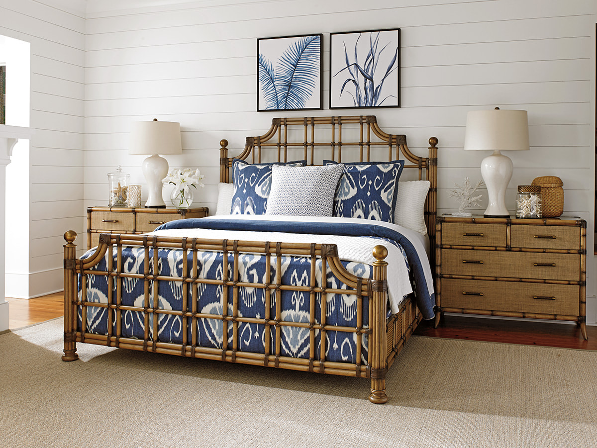 Tommy Bahama Home St. Kitts Rattan Bed | Layla Grayce