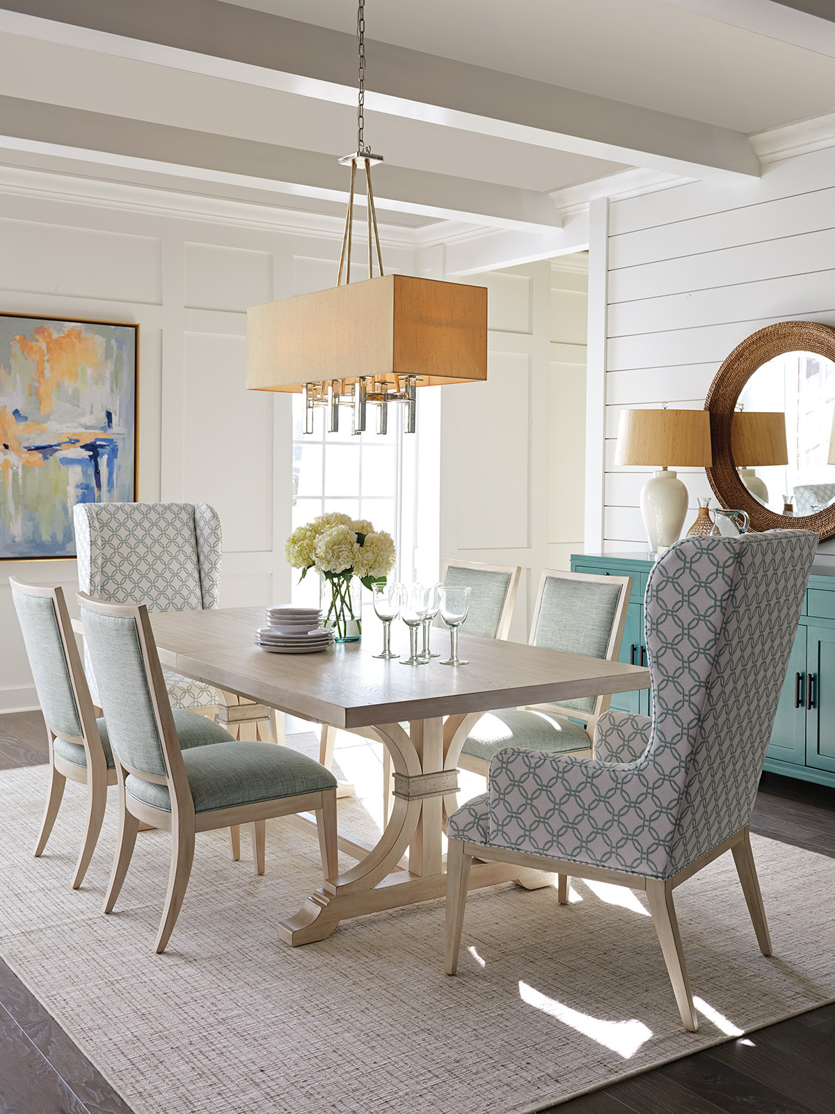 Coastal Chic Small Rectangular Dining Table – Lavish Kitchen Isle