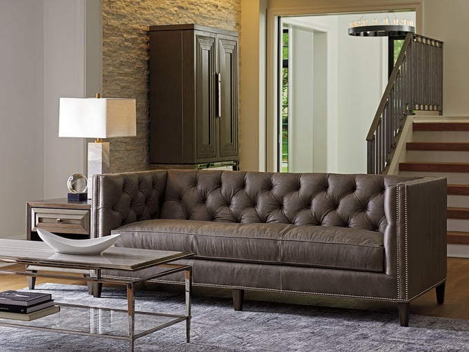 Monaco Leather Sofa - Thumbnail 2