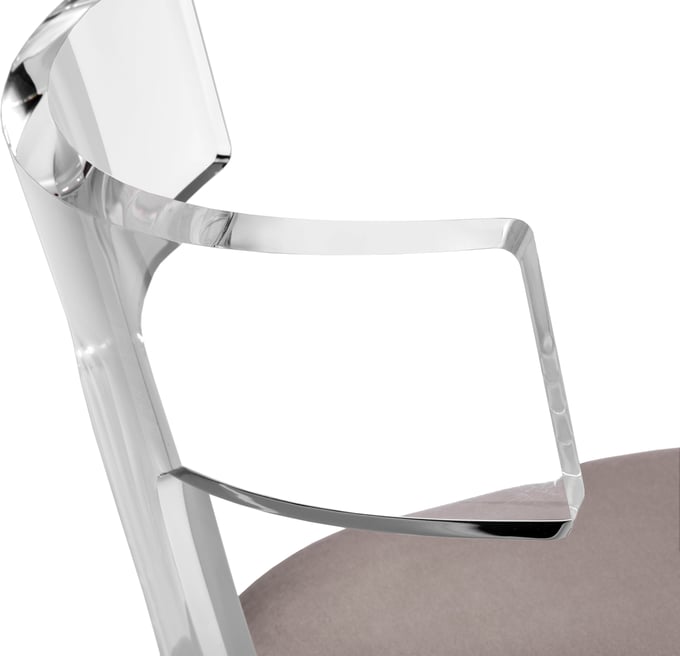 Tristan Acrylic Klismos Chair - Thumbnail 3