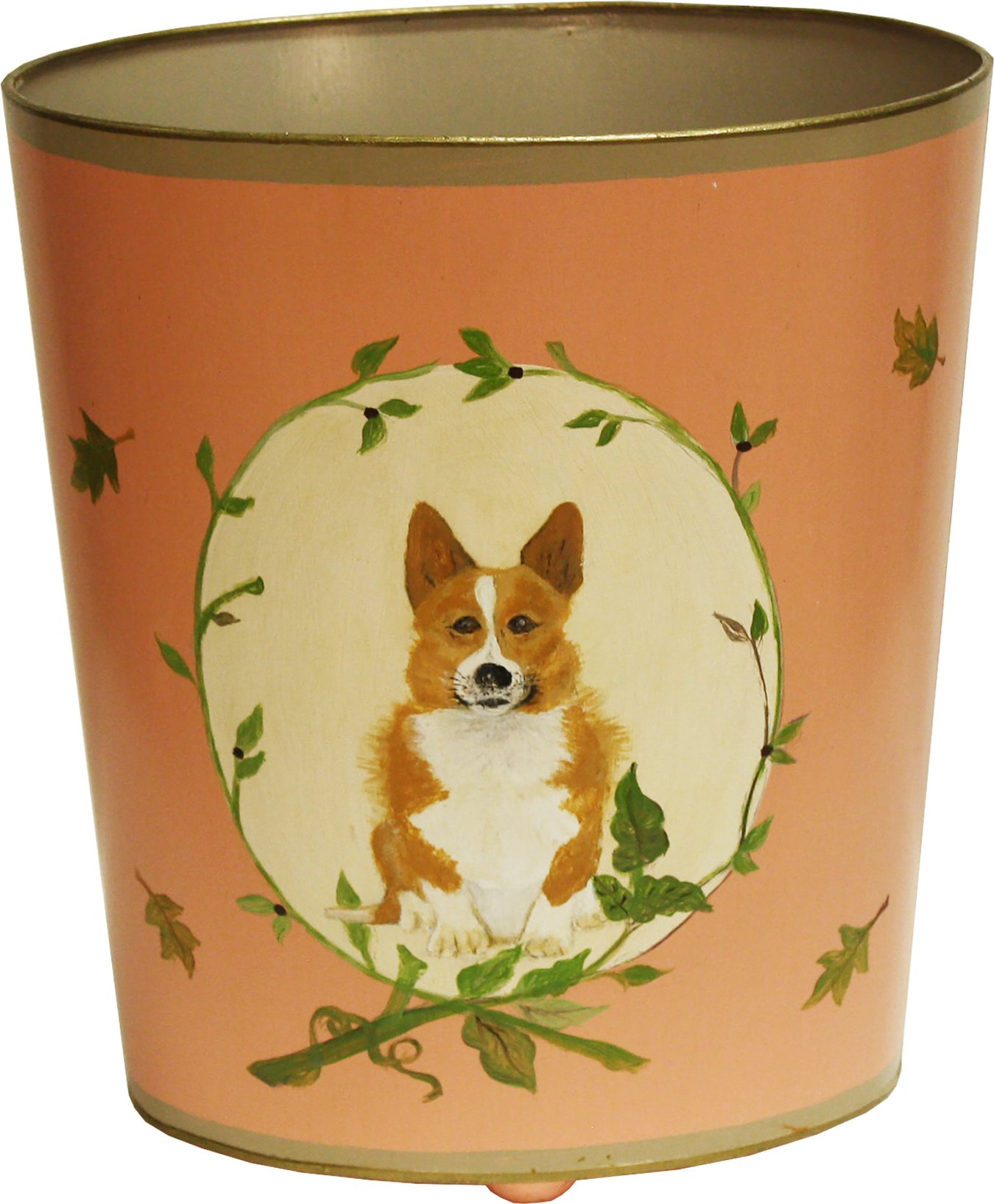 Worlds Away Corgi Wastebasket - Thumbnail 2