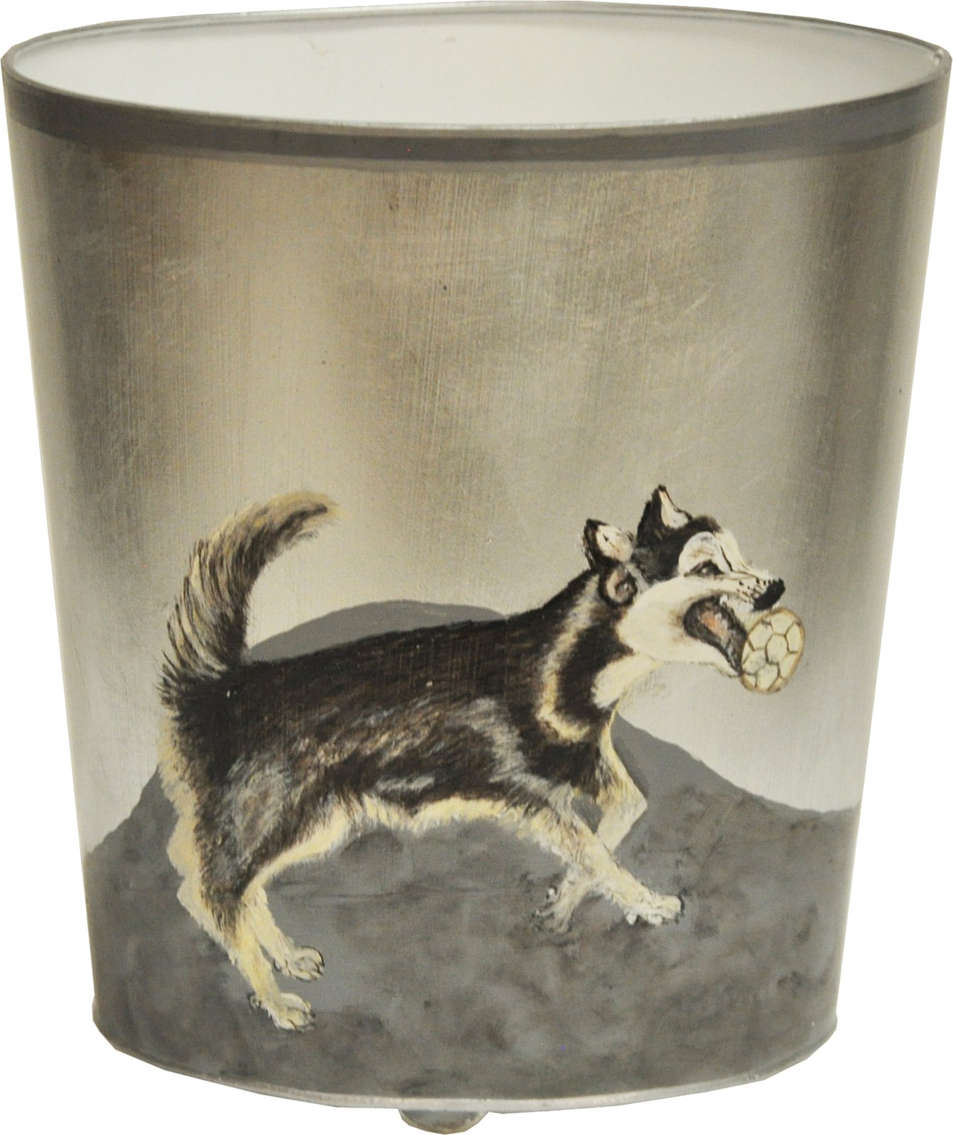 Worlds Away Wbhusky Wastebasket - Thumbnail 2